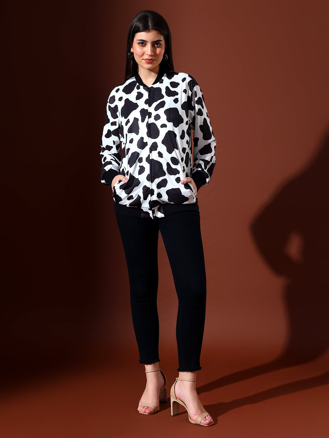 DalmationPrintBomberJacket