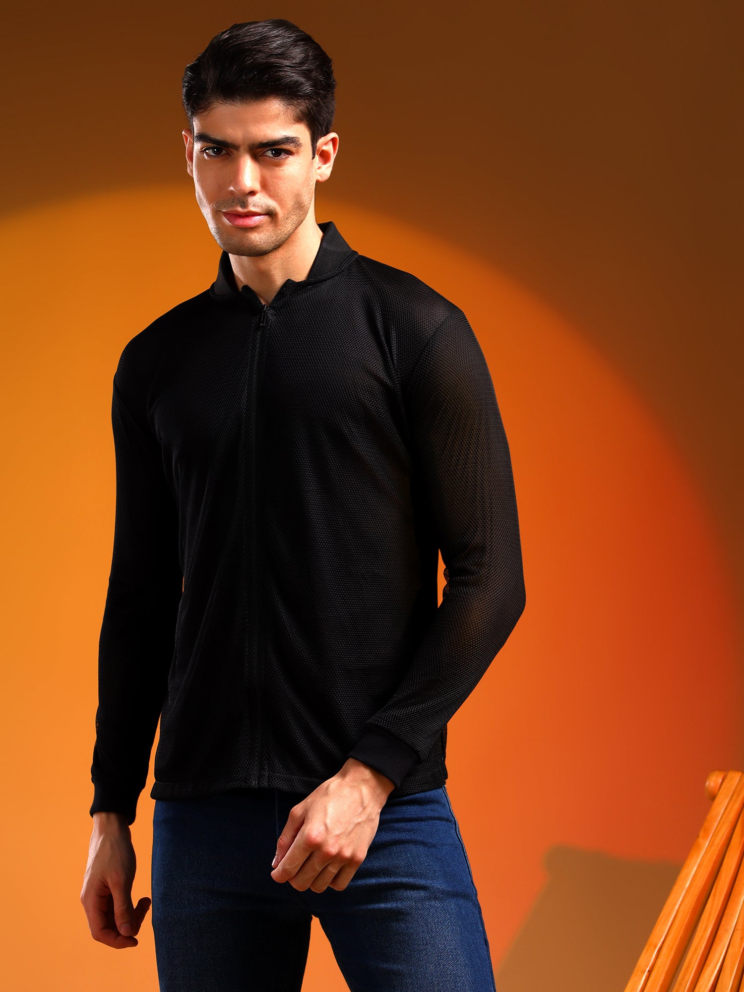 DoubleLayeredNetZipperBlack