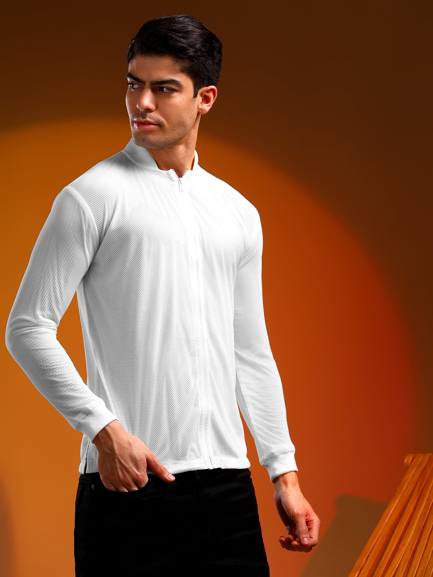 DoubleLayeredNetZipperWhite