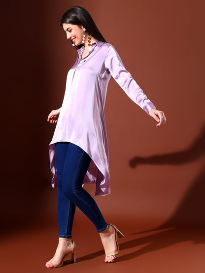 Lavender Satin Shirt