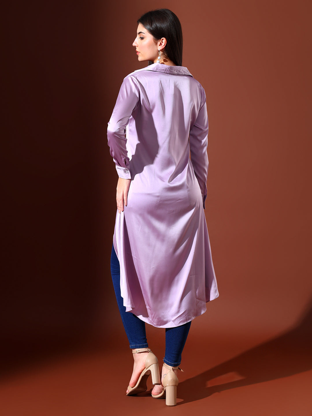 Lavender Satin Shirt