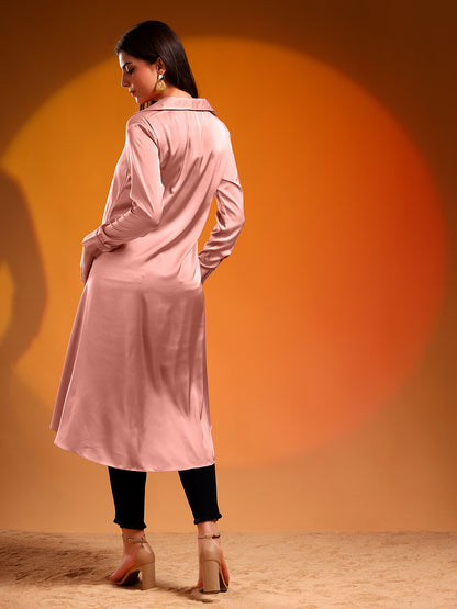 Peach Satin Shirt
