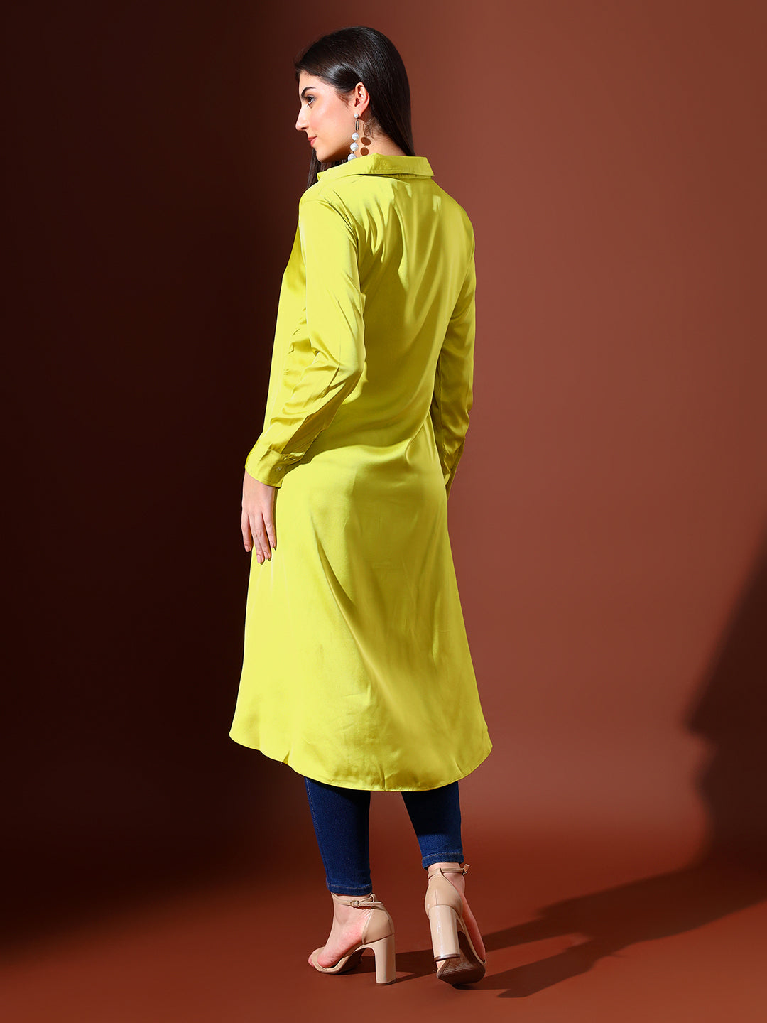 Light-Green Satin Shirt